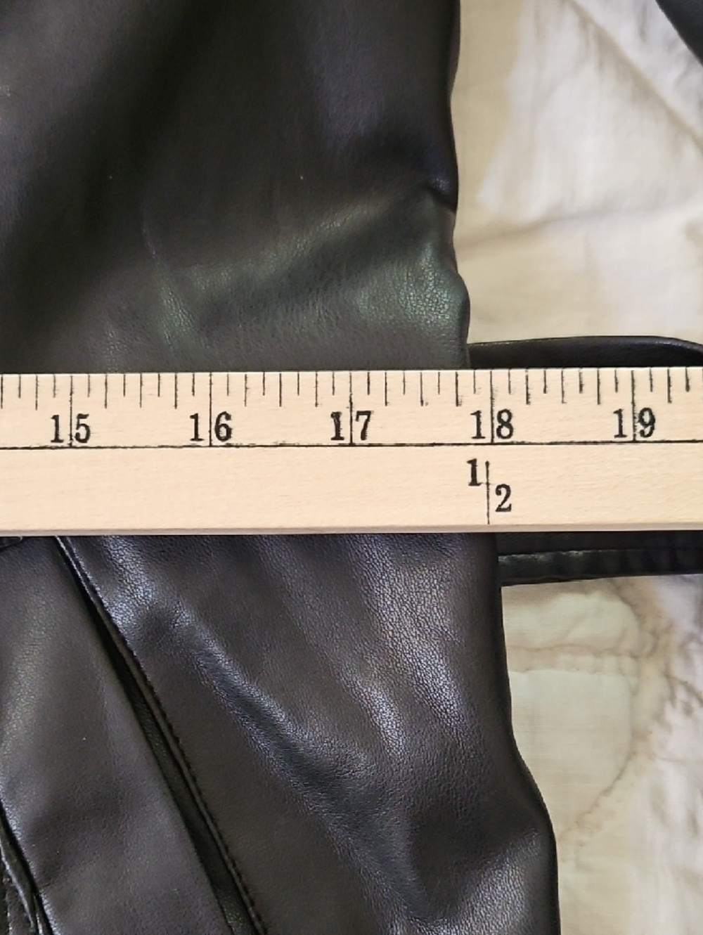 Vince Camuto- Black - Faux Leather Trench Coat - Size Small - Picture 5 of 12
